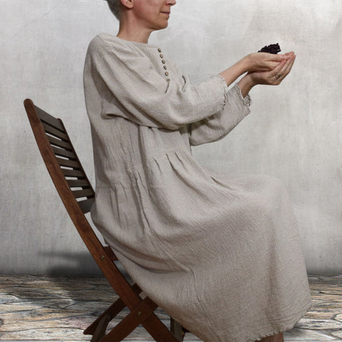 Women's tunic made of natural fabric. Women's hemp dress.